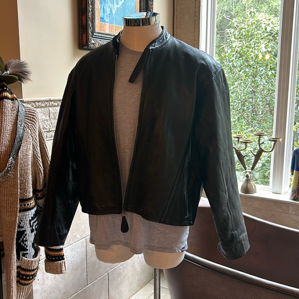 Speed Unlimited Vintage Men’s Leather Coat